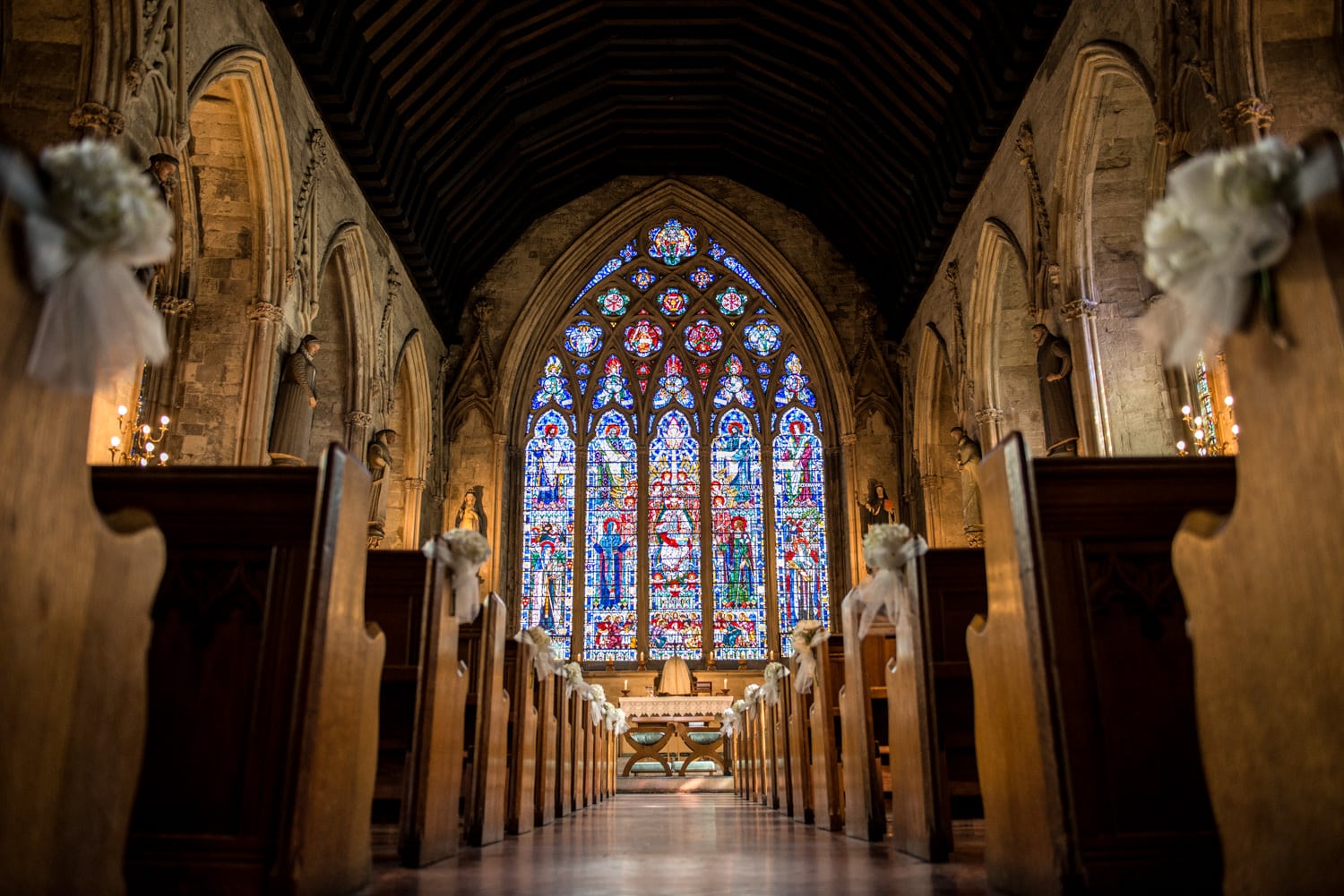 Stained glass at St Etheldredas