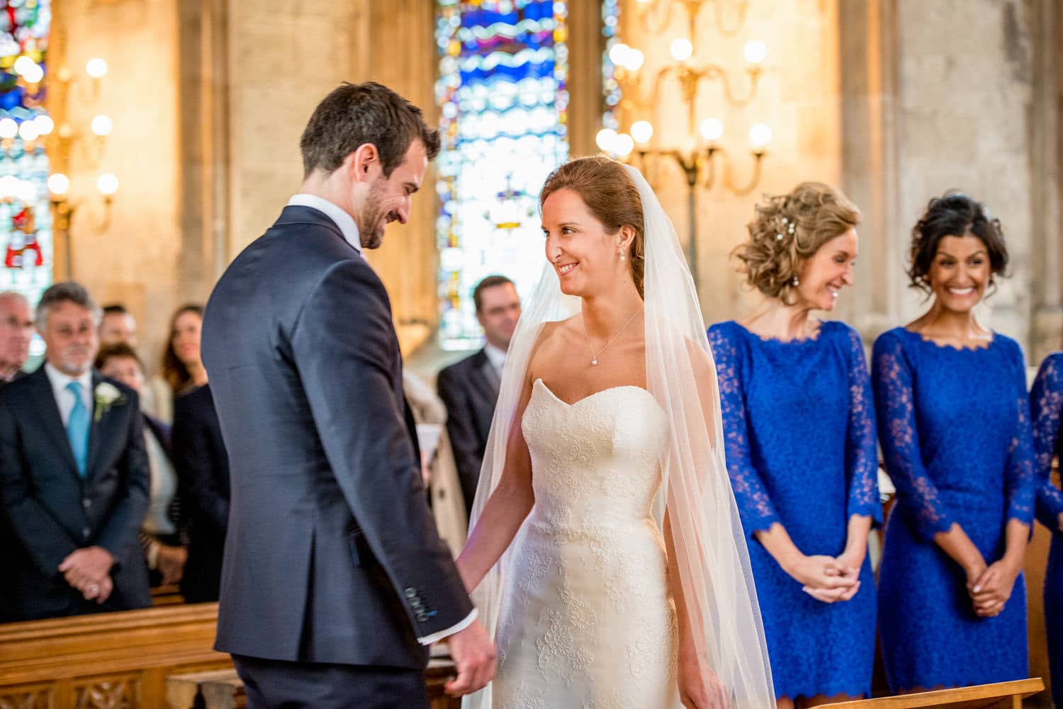 wedding ceremony at St Etheldredas church