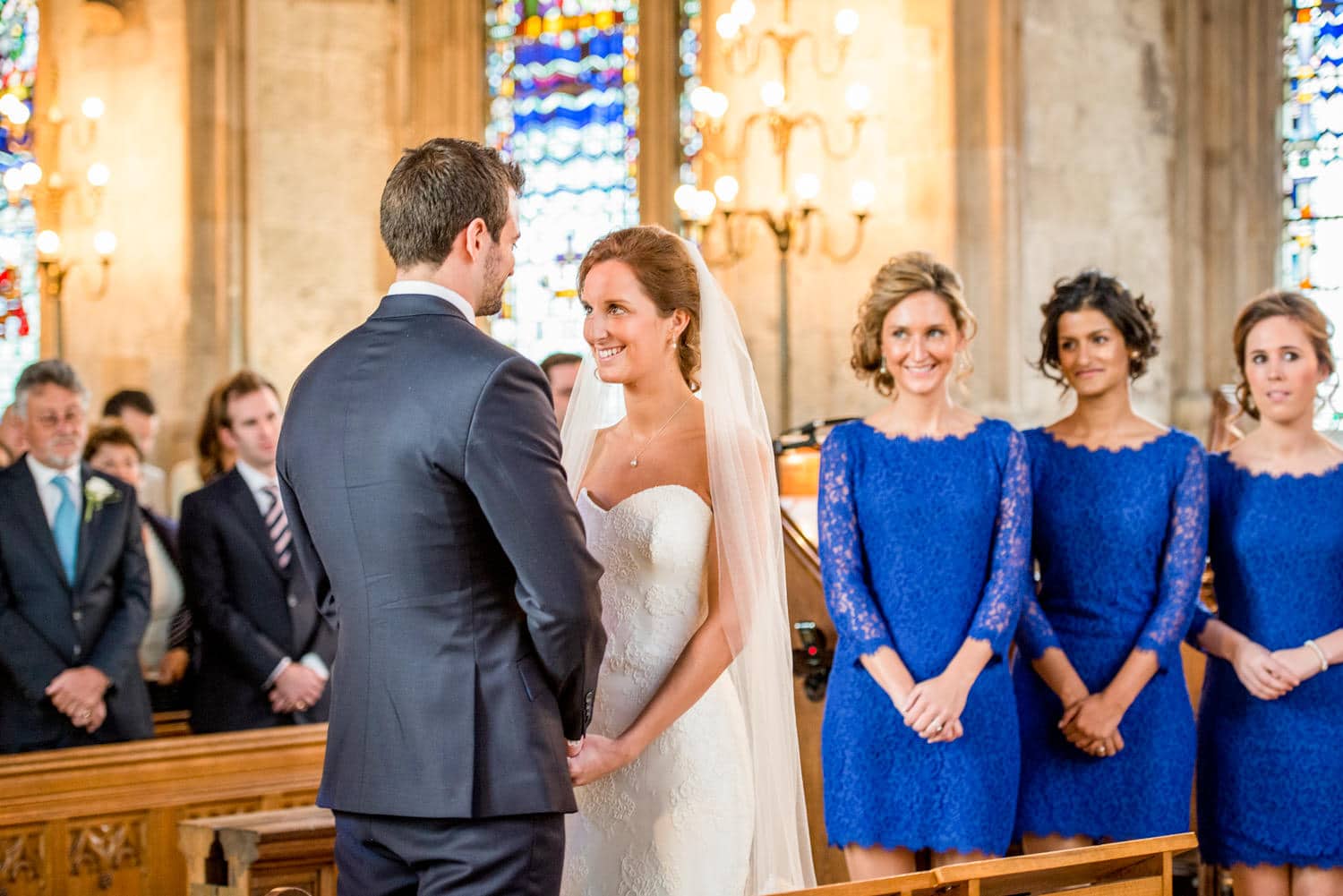 wedding ceremony at St Etheldredas church