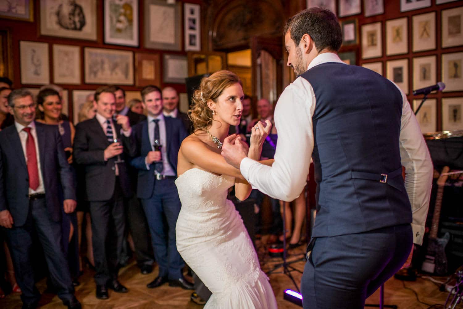 bride and groom dancing at The savile club