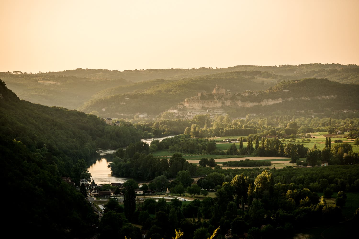 sunset at chateau de Lacoste France