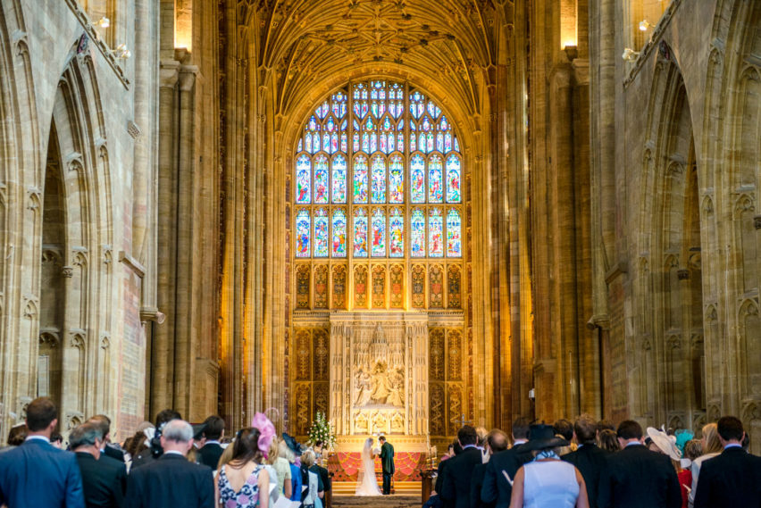 Sherborne Abbey Wedding Ceremony and Garden Marquee Celebrations