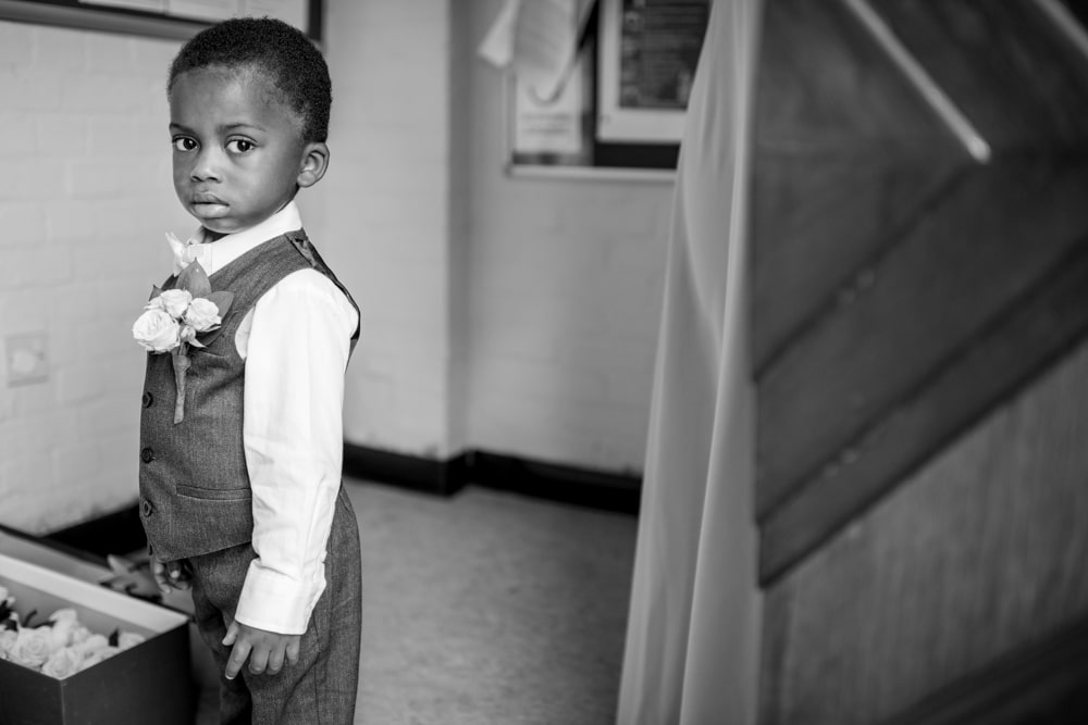 pageboys outside church