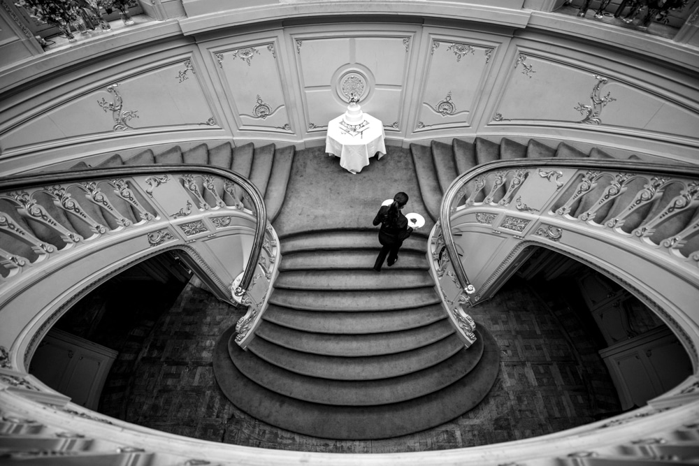 sweeping staircase at The Savile Club London