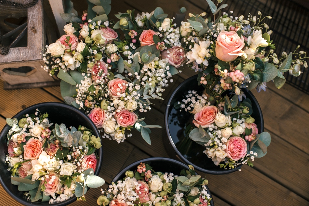 blush pink wedding flowers