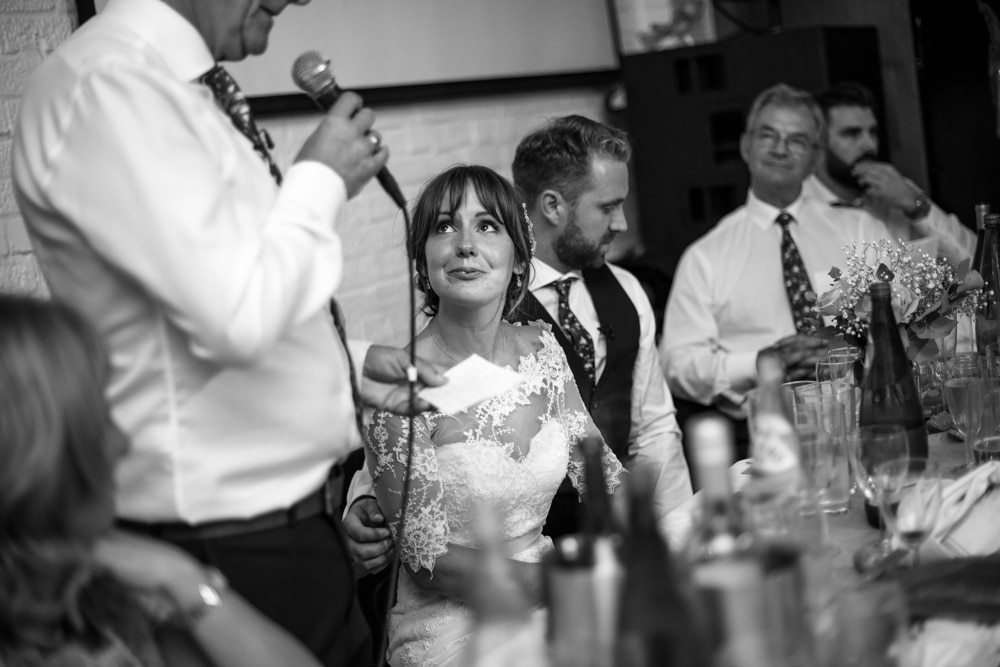 speeches at London Fields Brewhouse wedding