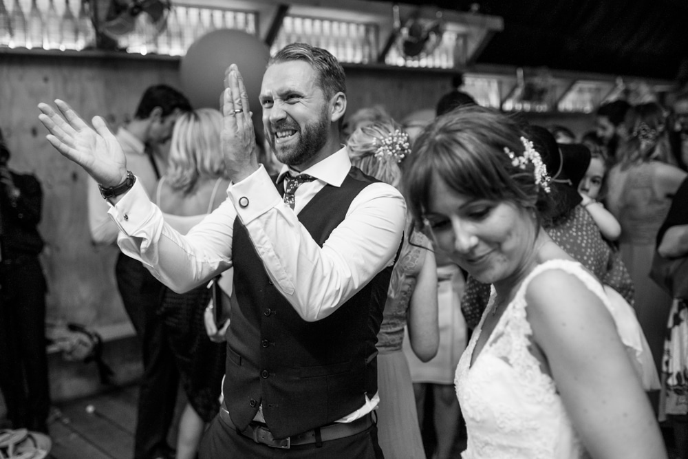 party at London Fields Brewery wedding