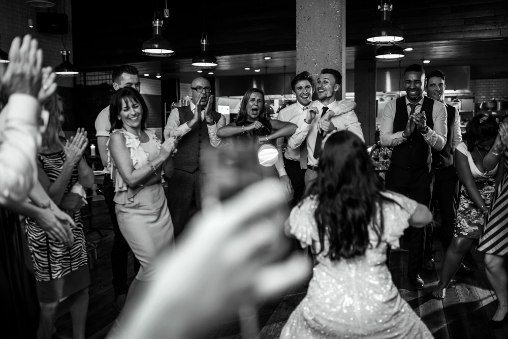 Bride dancing at The Happenstance London