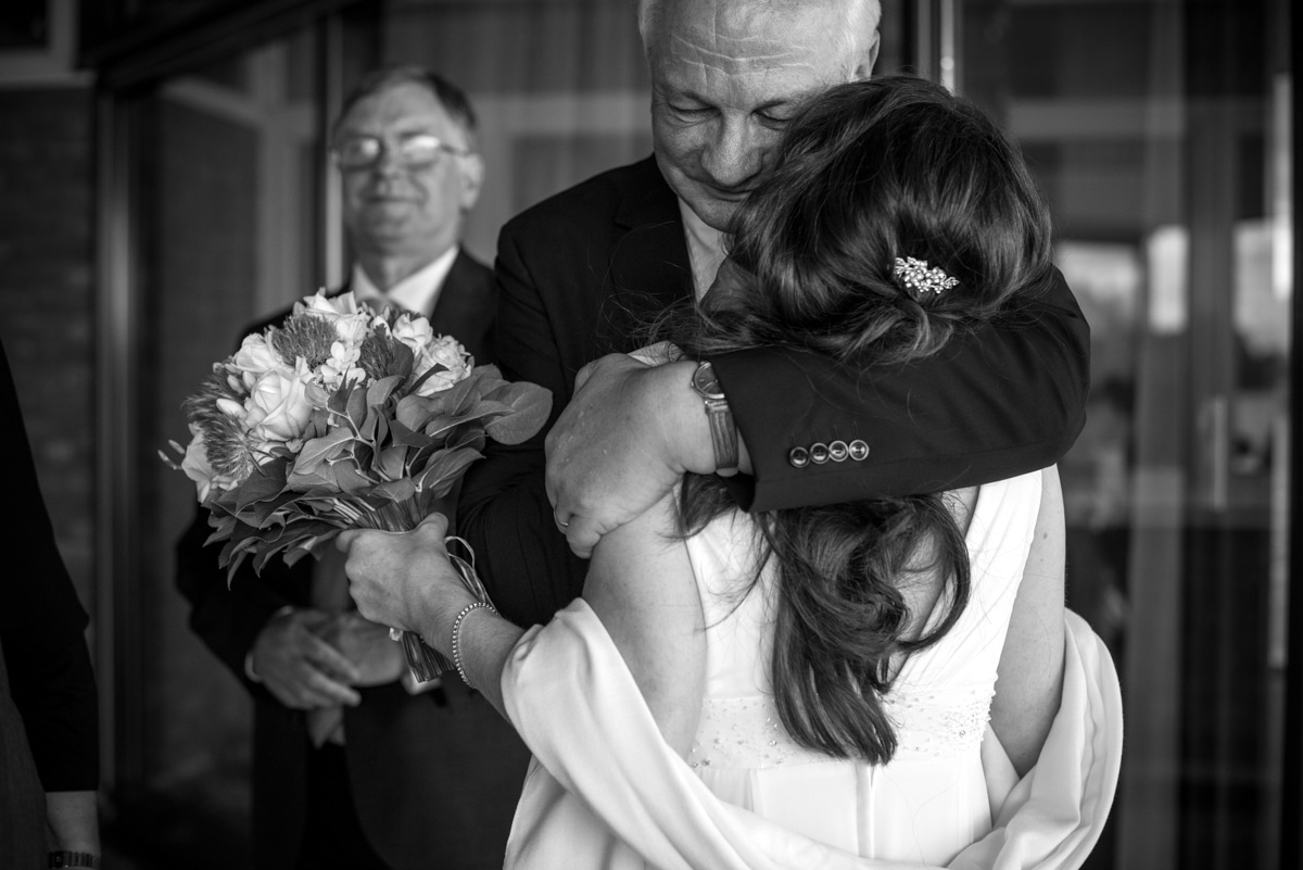 hugs at weddings