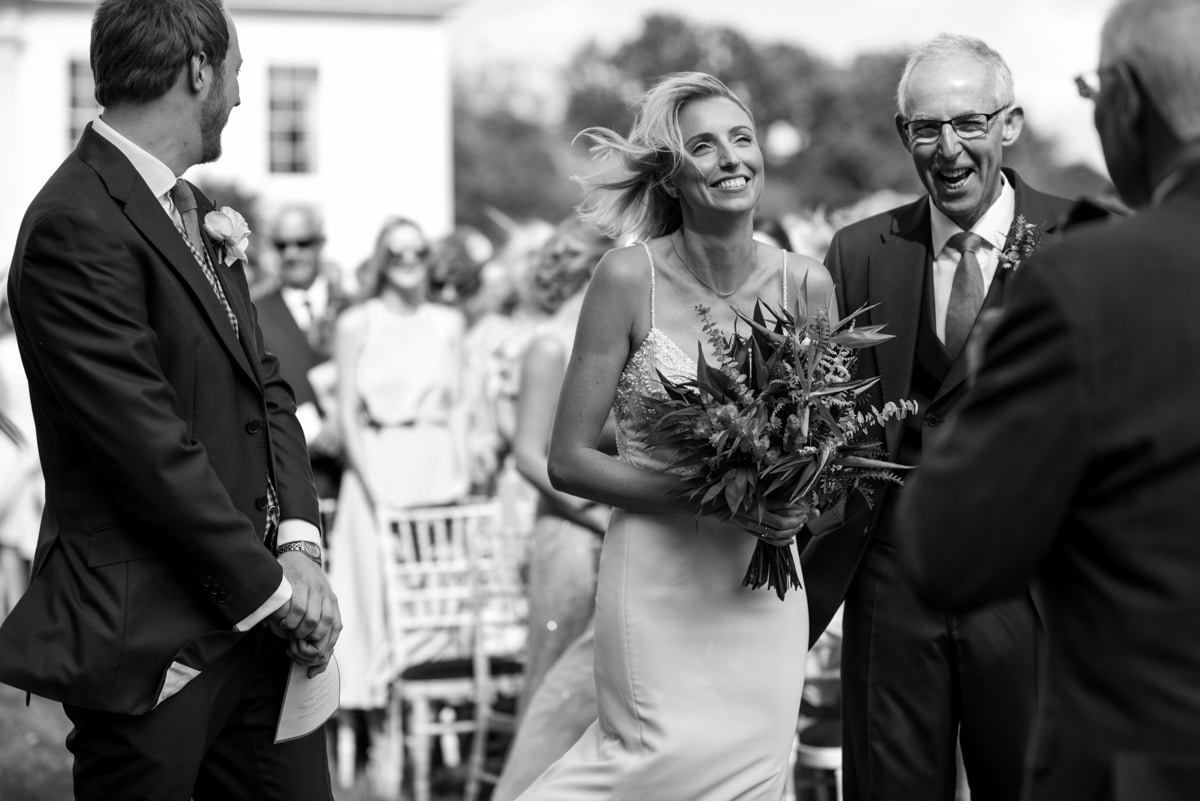 Outdoor ceremony at Worlingham Hall