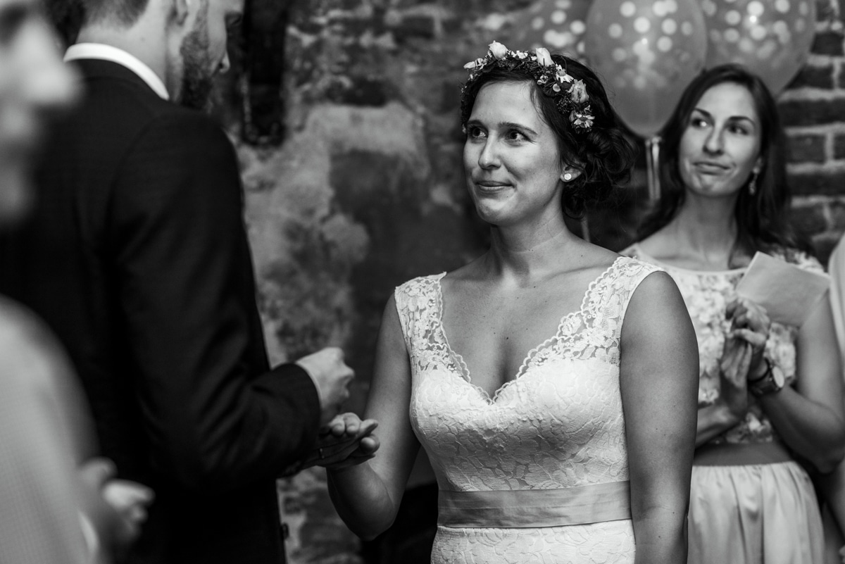 Indoor ceremony with no natural light