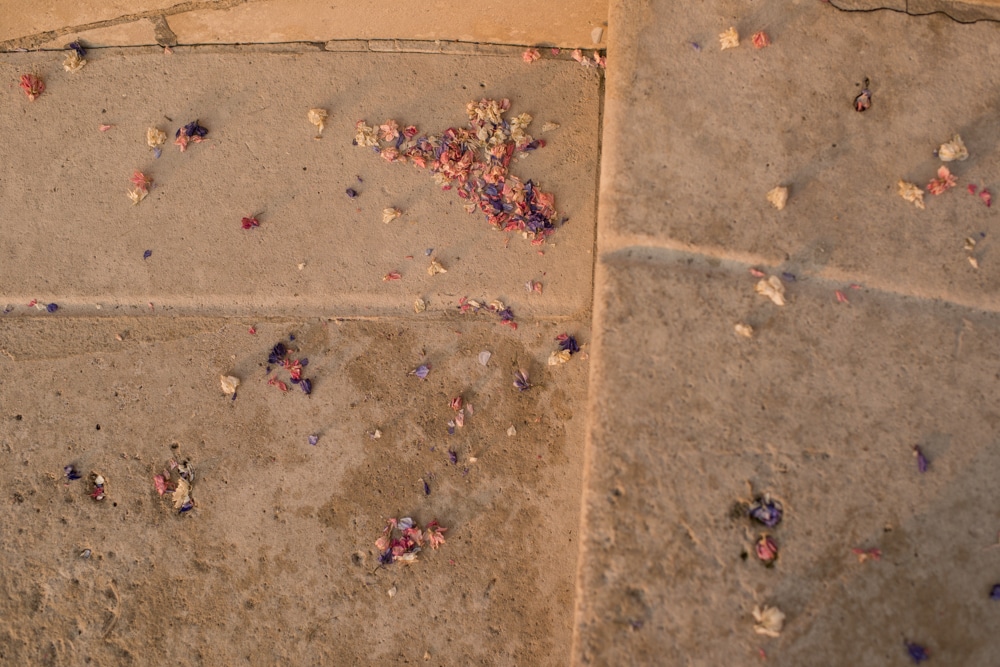 confetti on floor