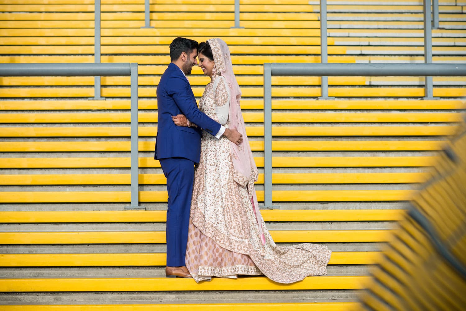 Newbury Racecourse Walima couple portaits