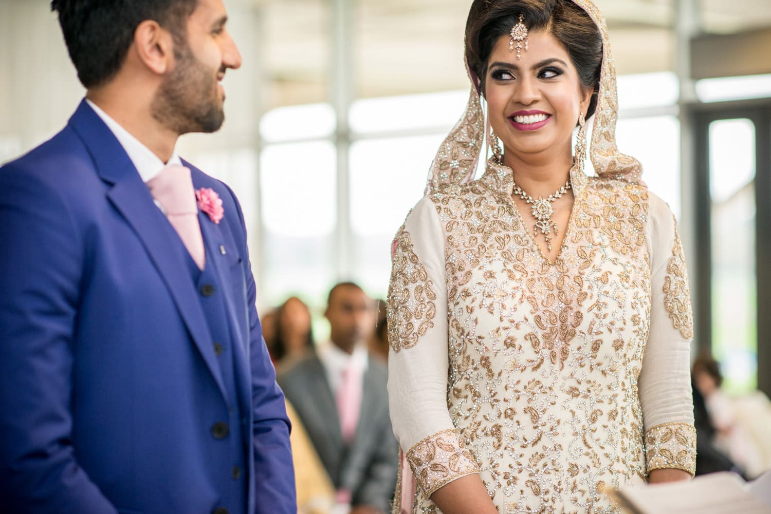 wedding ceremony at Newbury Racecourse