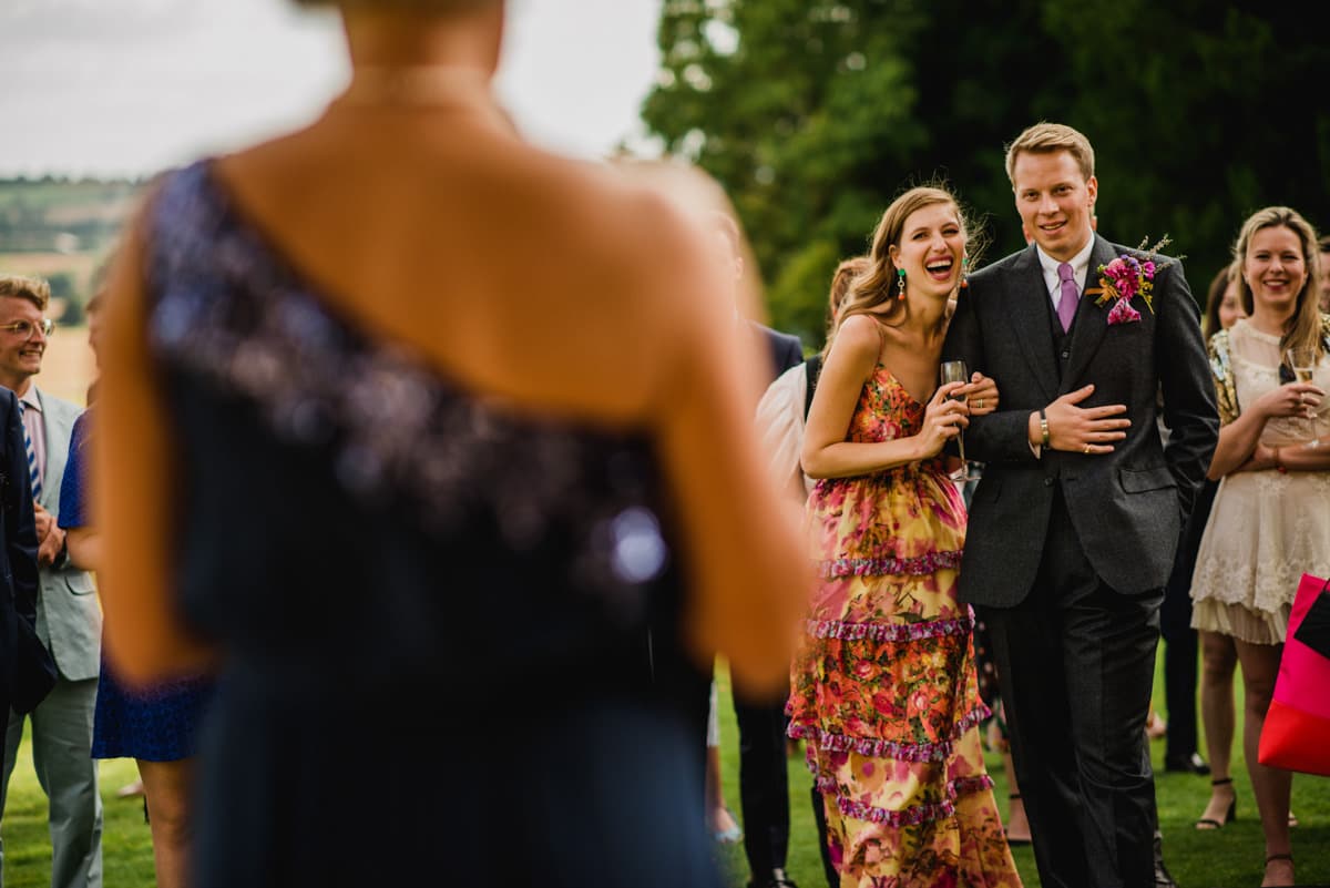 wedding speeches in the gardens of Aynhoe Park