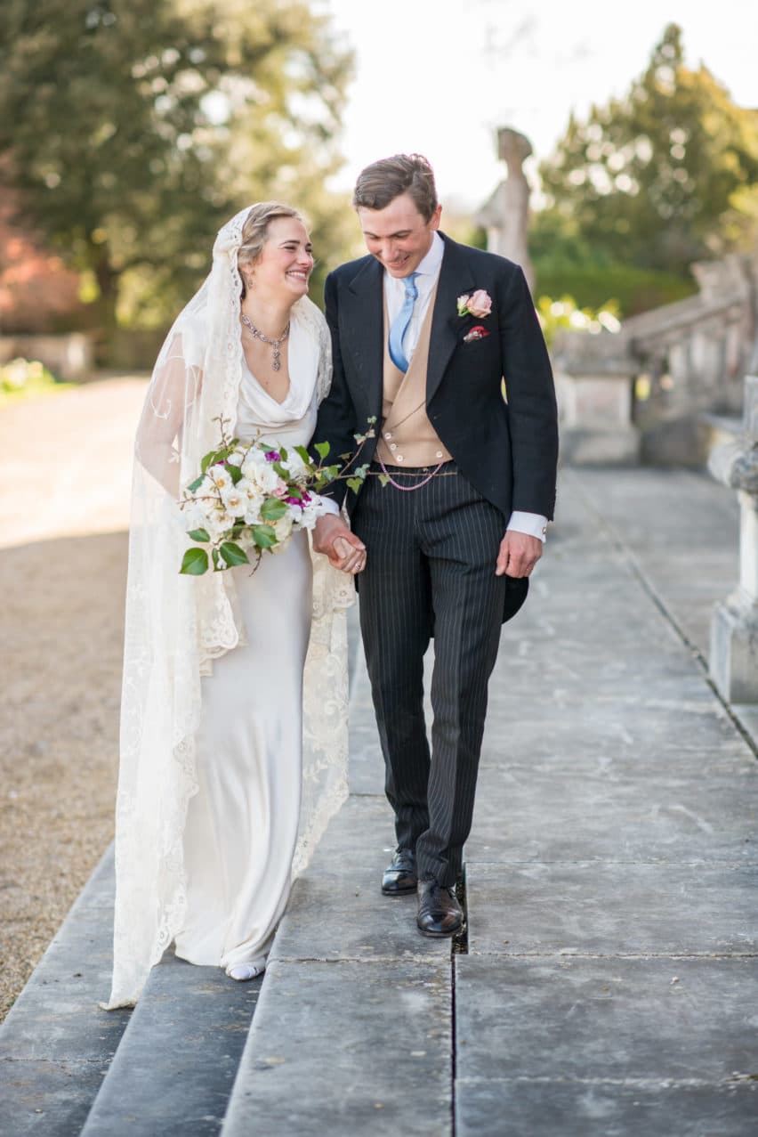 couple portraits at wedding ceremony at Bryanston School wedding