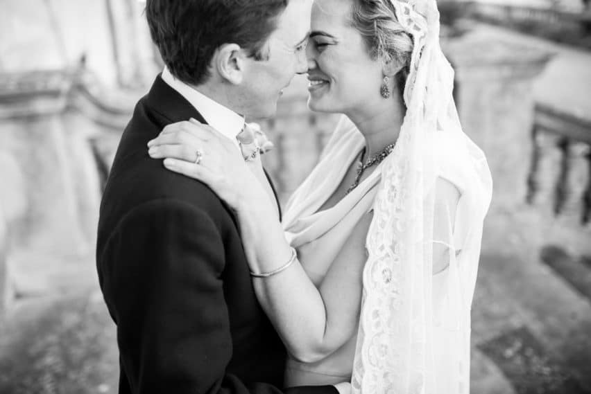 couple portraits at wedding ceremony at Bryanston School wedding