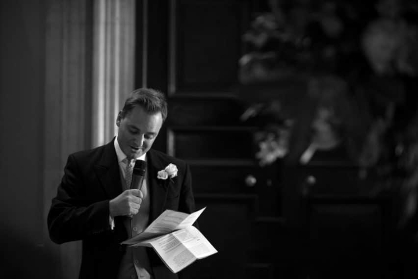 speeches at Bryanston School wedding