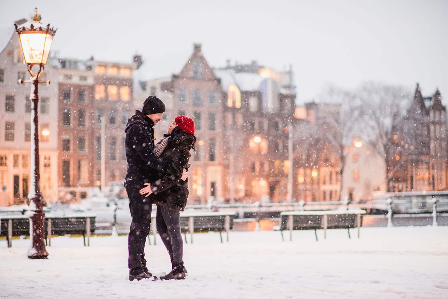 Amsterdam in the snow