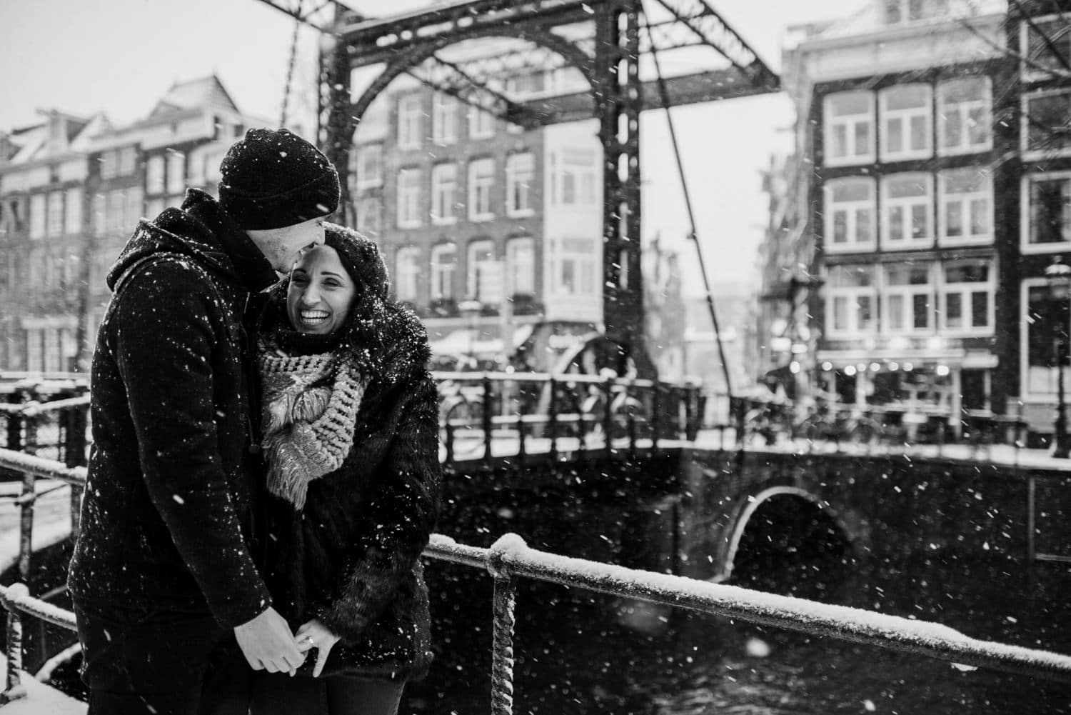 amsterdam in the snow