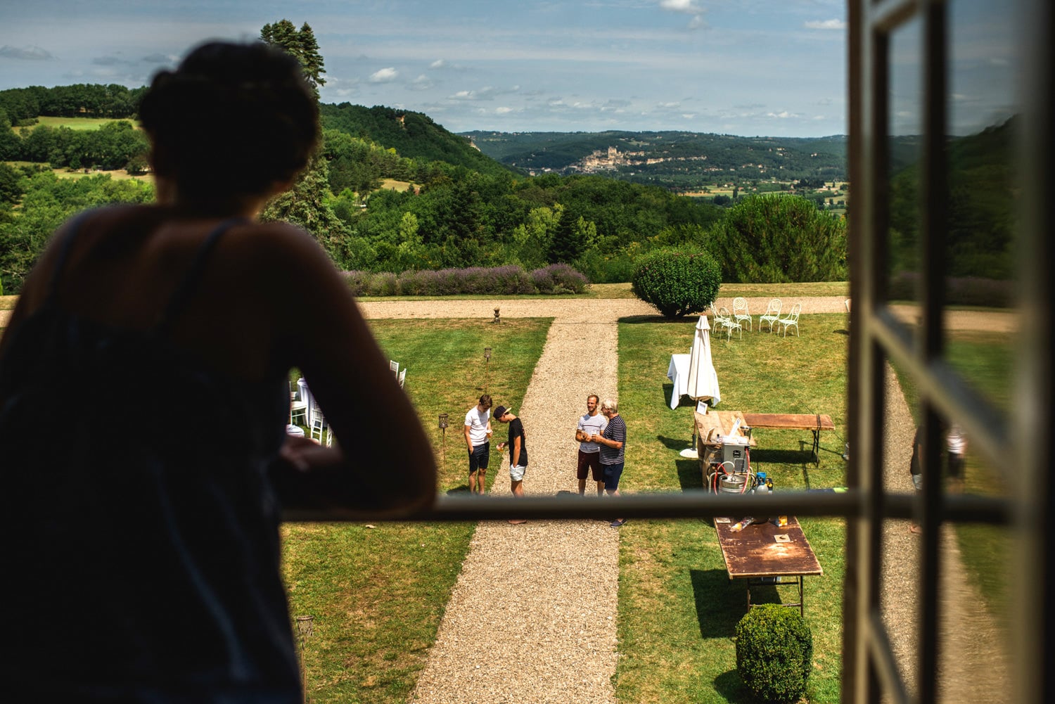 view out window of Chateau de Lacoste France