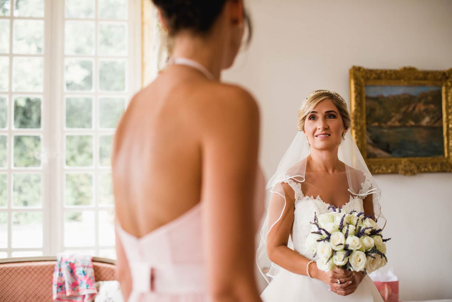 last minute bridal preparations at Chateau de Lacoste France