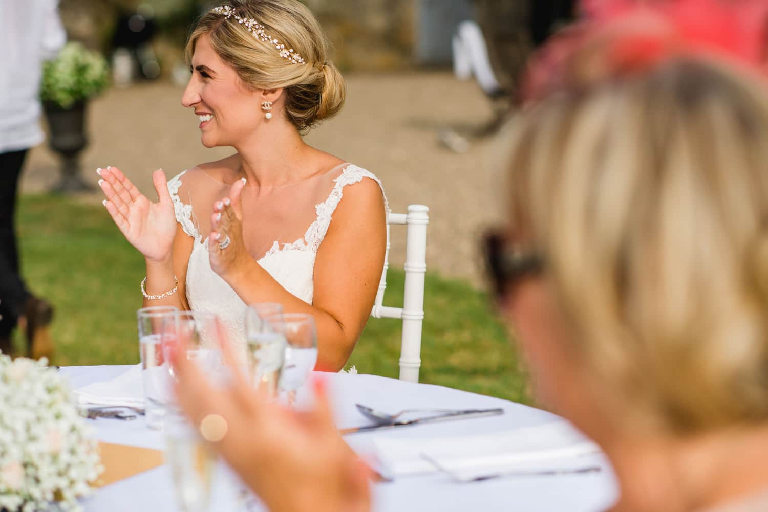 bride clapping