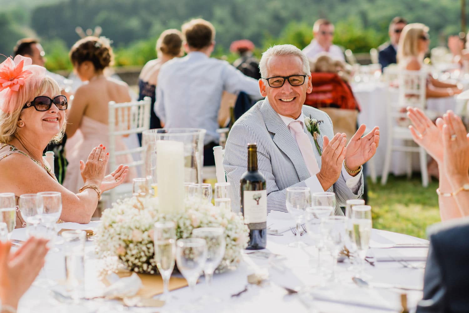 wedding breakfast at Chateau de Lacoste