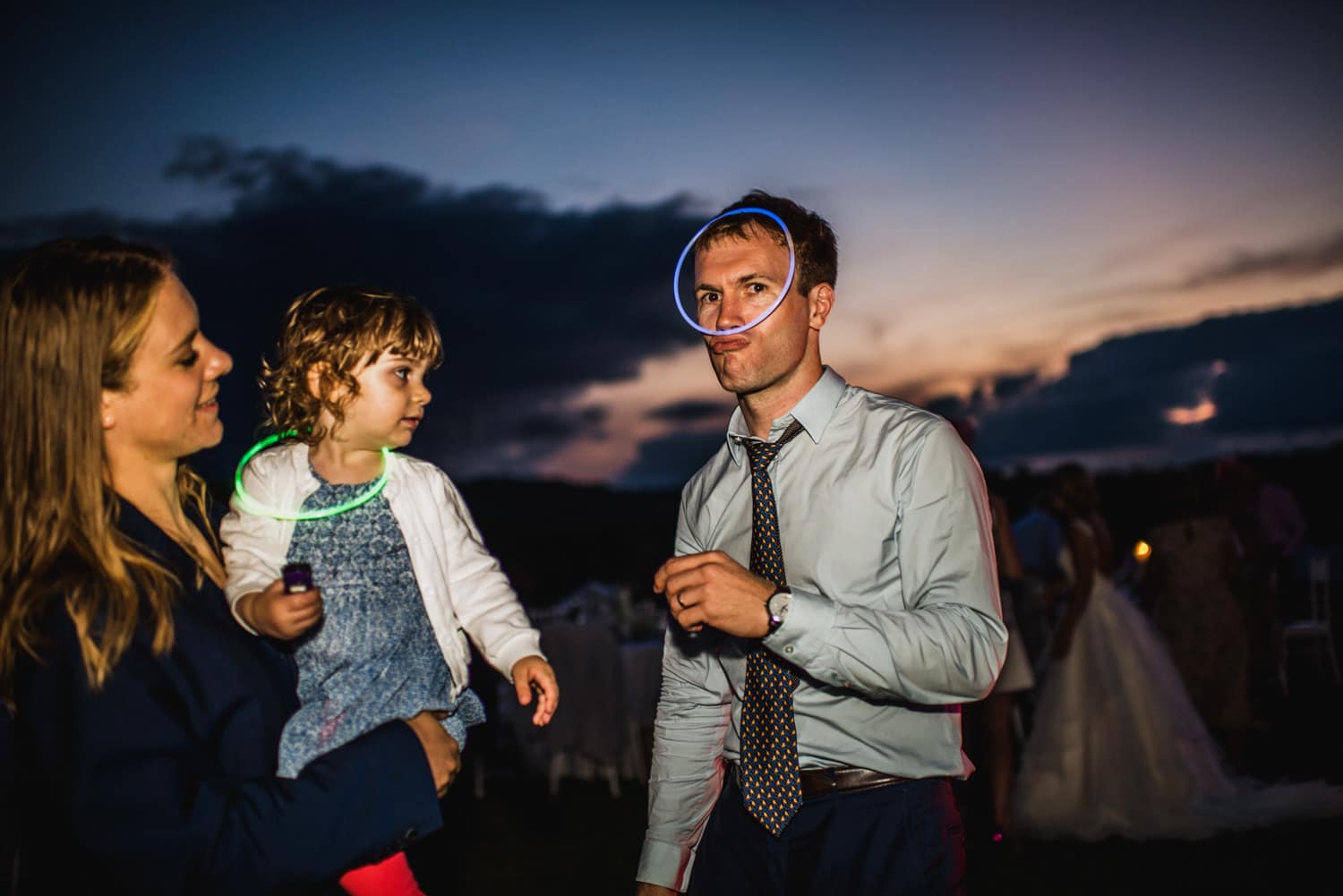 outdoor party at chateau de Lacoste France