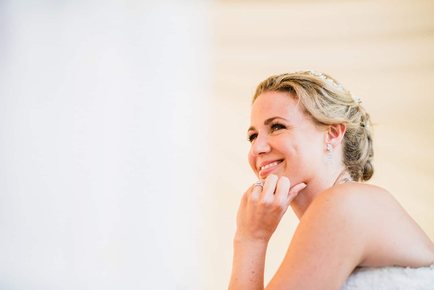 bride during speeches