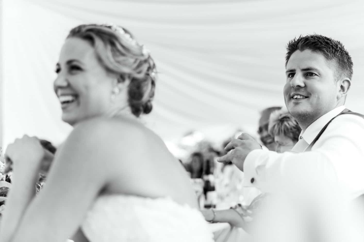 wedding speeches in Marquee at Chateau la Durantie