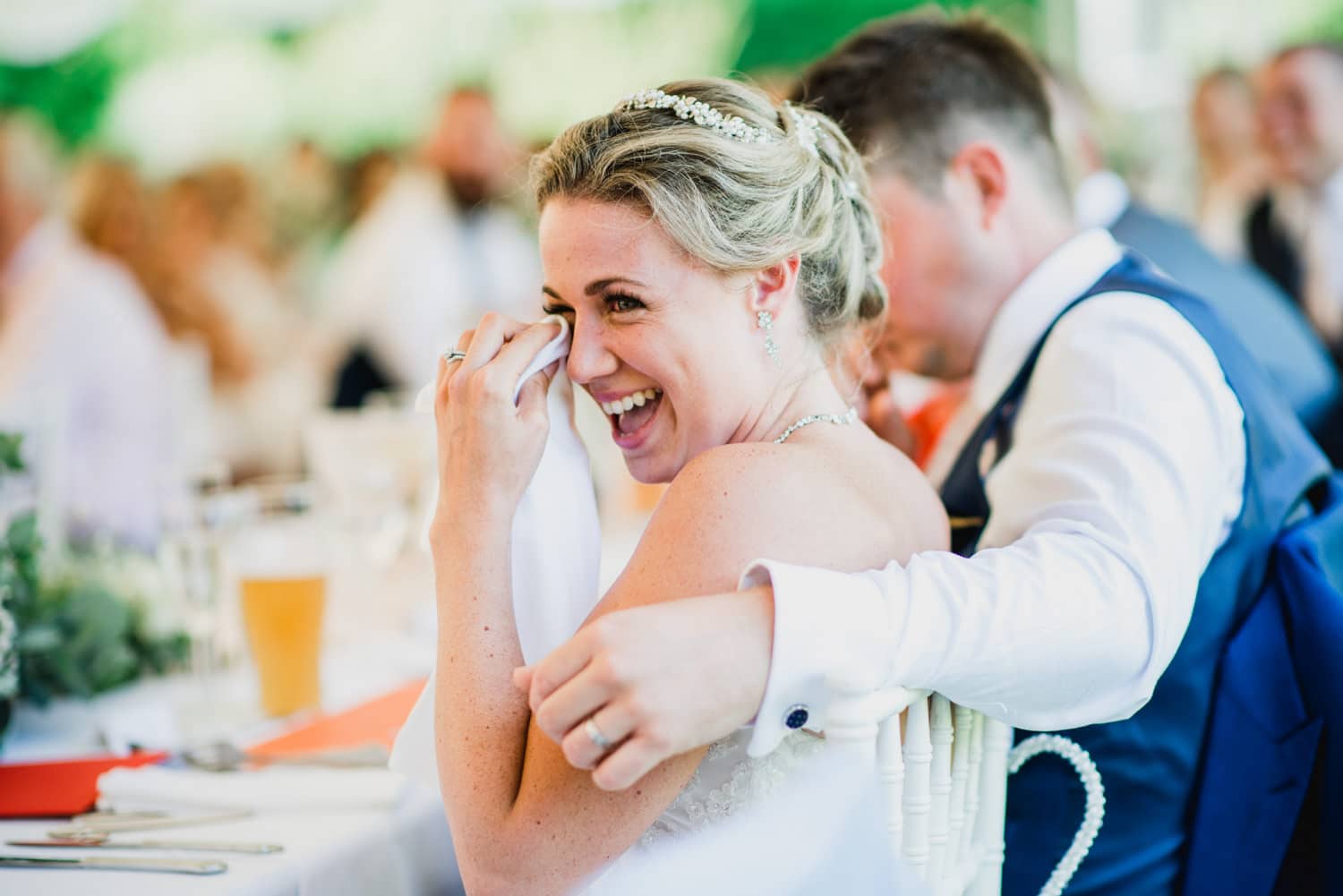 wedding speeches in Marquee at Chateau la Durantie