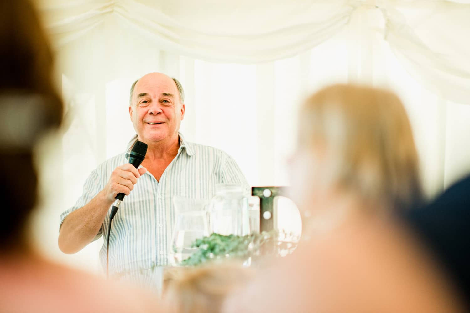 wedding speeches in Marquee at Chateau la Durantie