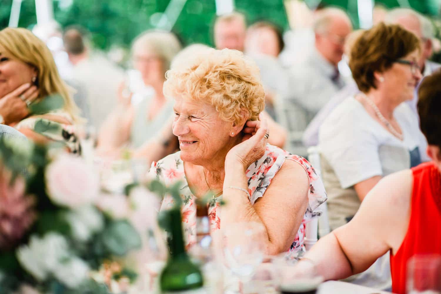 wedding speeches in Marquee at Chateau la Durantie