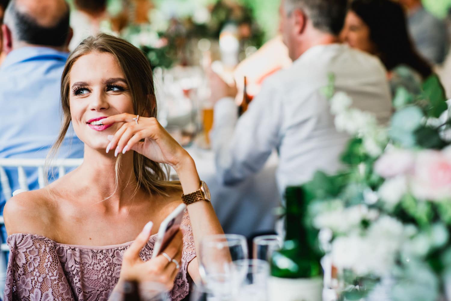 wedding speeches in Marquee at Chateau la Durantie