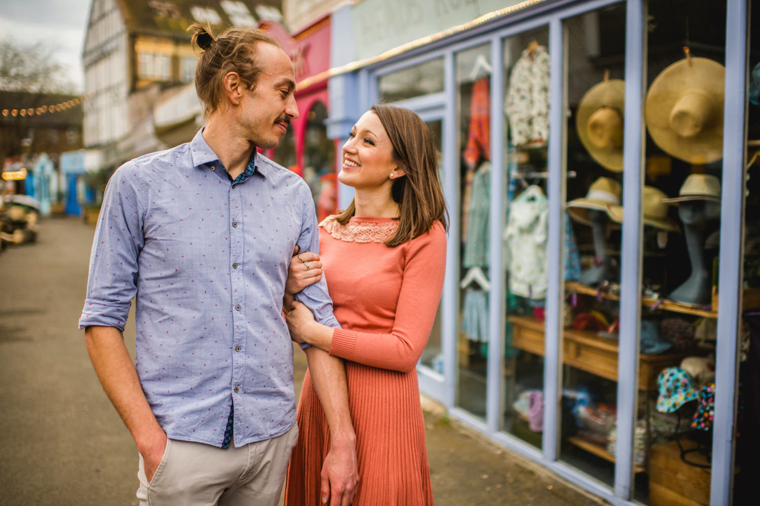 London Engagement Photography - Couple along Southbank