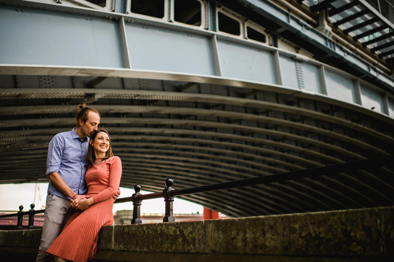 London Engagement Photography - Couple along Southbank