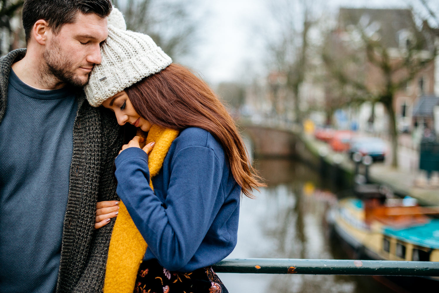 Winter engagement session in Amsterdam