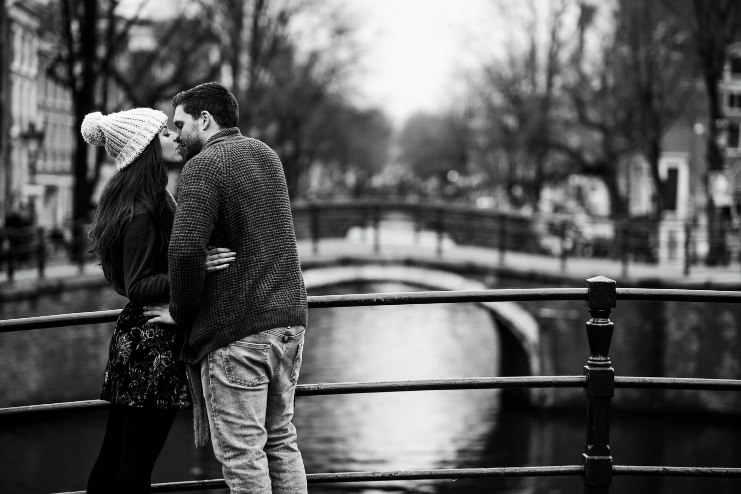 Winter couple shoot in Amsterdam
