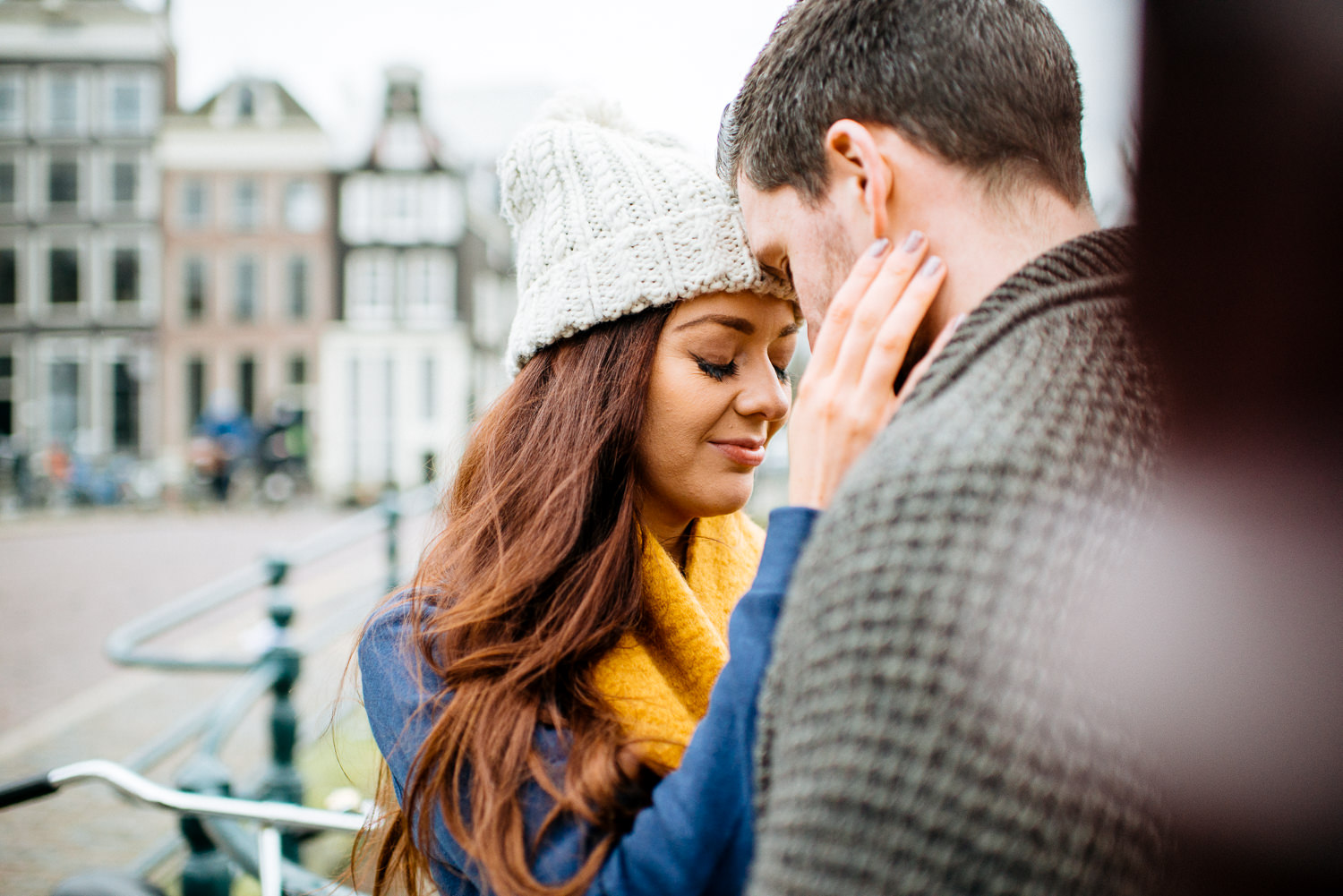 Winter engagement session in Amsterdam