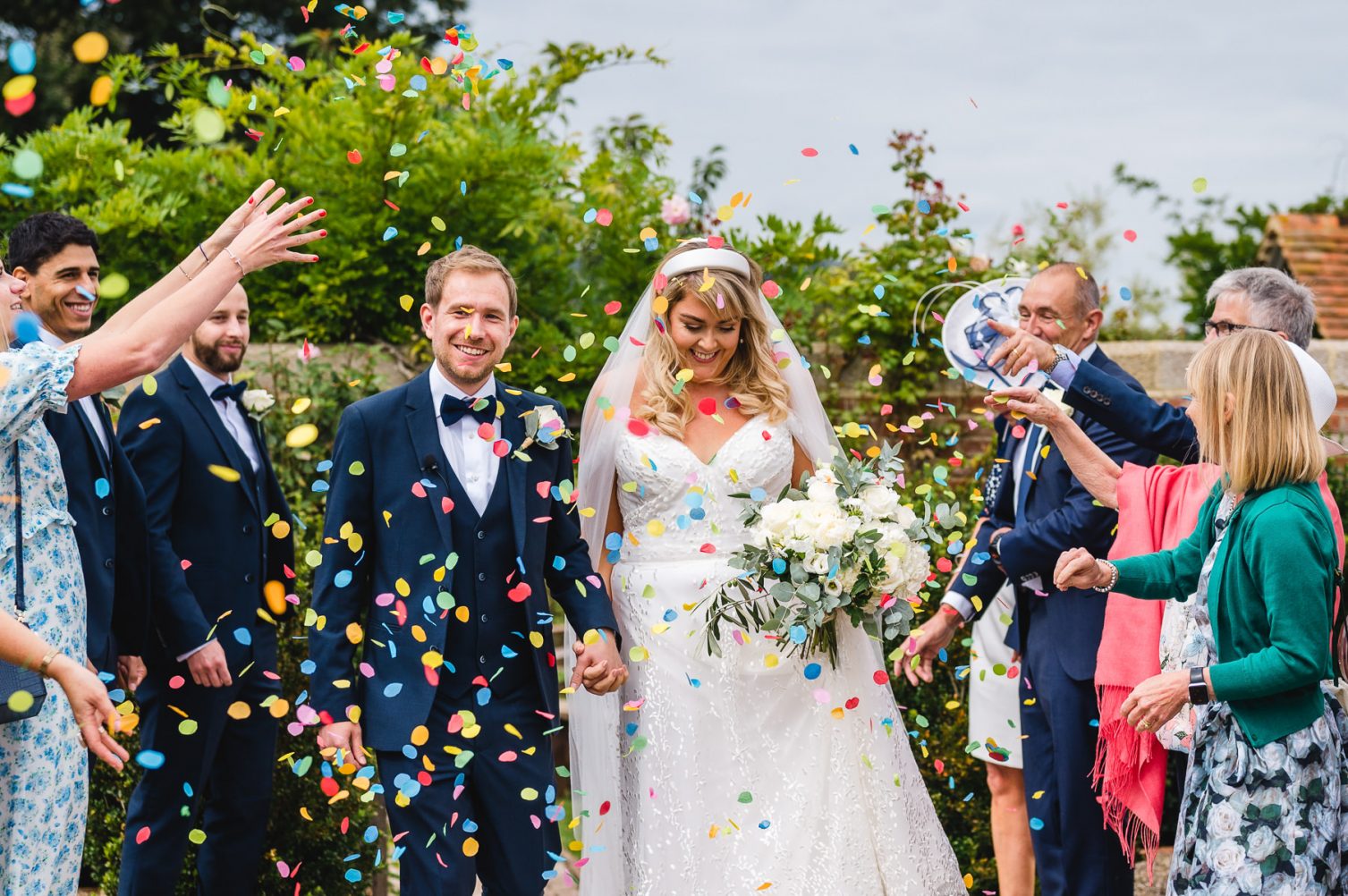 High Billinghurst Wedding Photography confetti moment