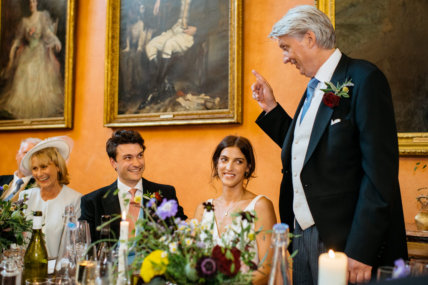 wedding speeches in Buck Hall at Cowdray House