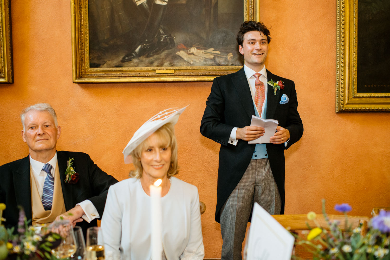 wedding speeches in Buck Hall at Cowdray House