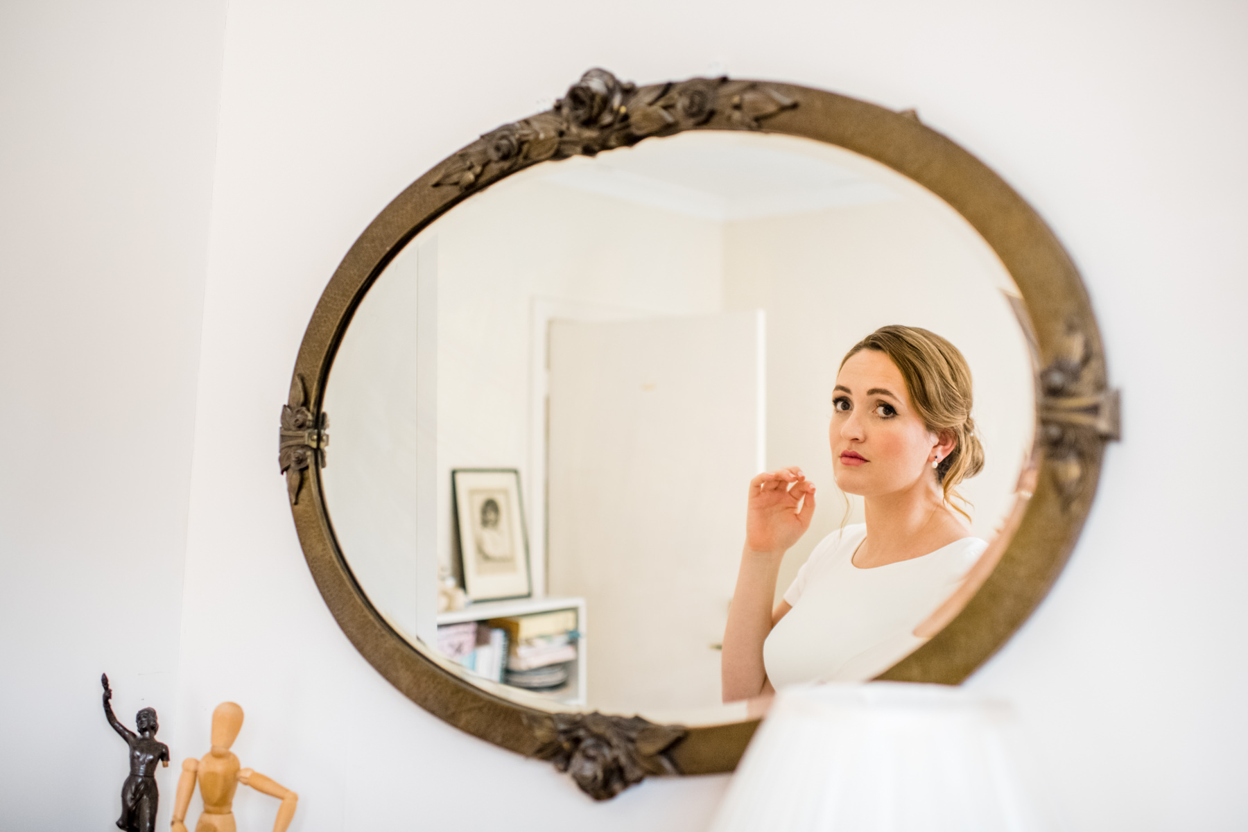 bride getting ready at home